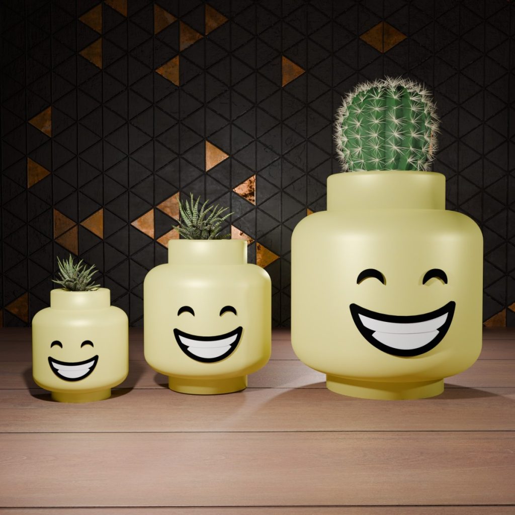 Lego Head Inspired Plant Pot Quirkable 2511